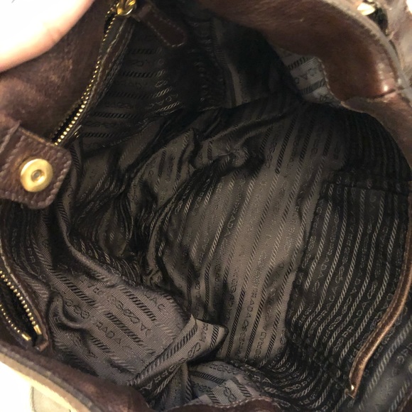 💯% AUTHENTIC PRADA Canapa Jacquard Logo Hobo - Picture 7 of 8